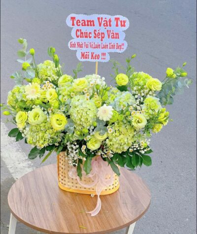 Lẵng Hoa Thanh Khiết Tỏa Hương - BBLH23