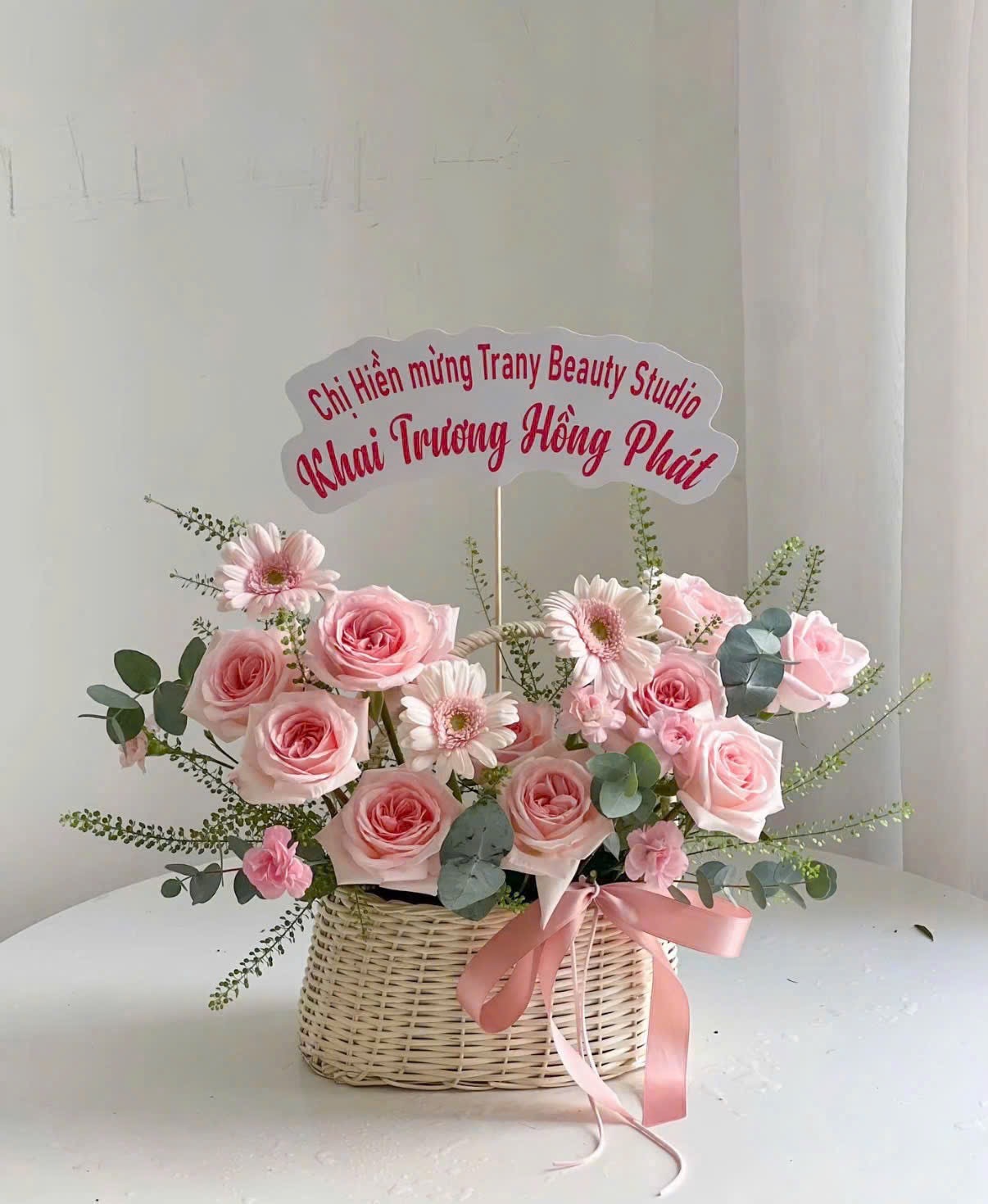 Giỏ Hoa Mộc Mạc Tinh Tế - BBGH37