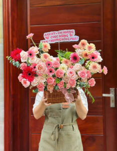 giỏ hoa khai trương