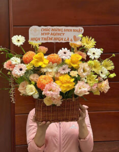 giỏ hoa sinh nhật
