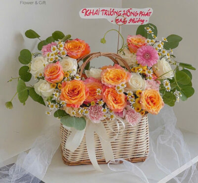 Giỏ Hoa Tiền Tài Đầy Túi - BBGH5